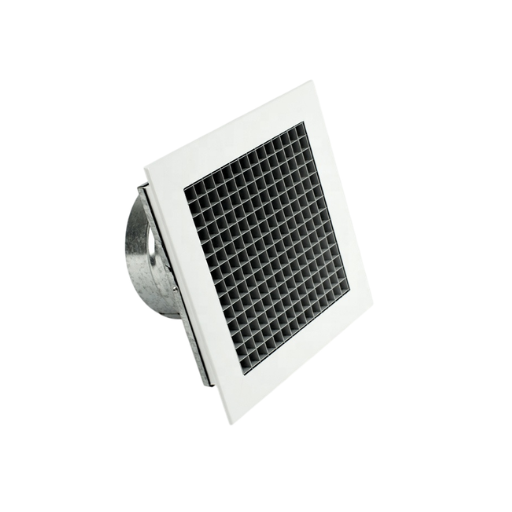 Home fixed core egg crate grille with reducing neck and fixing clip